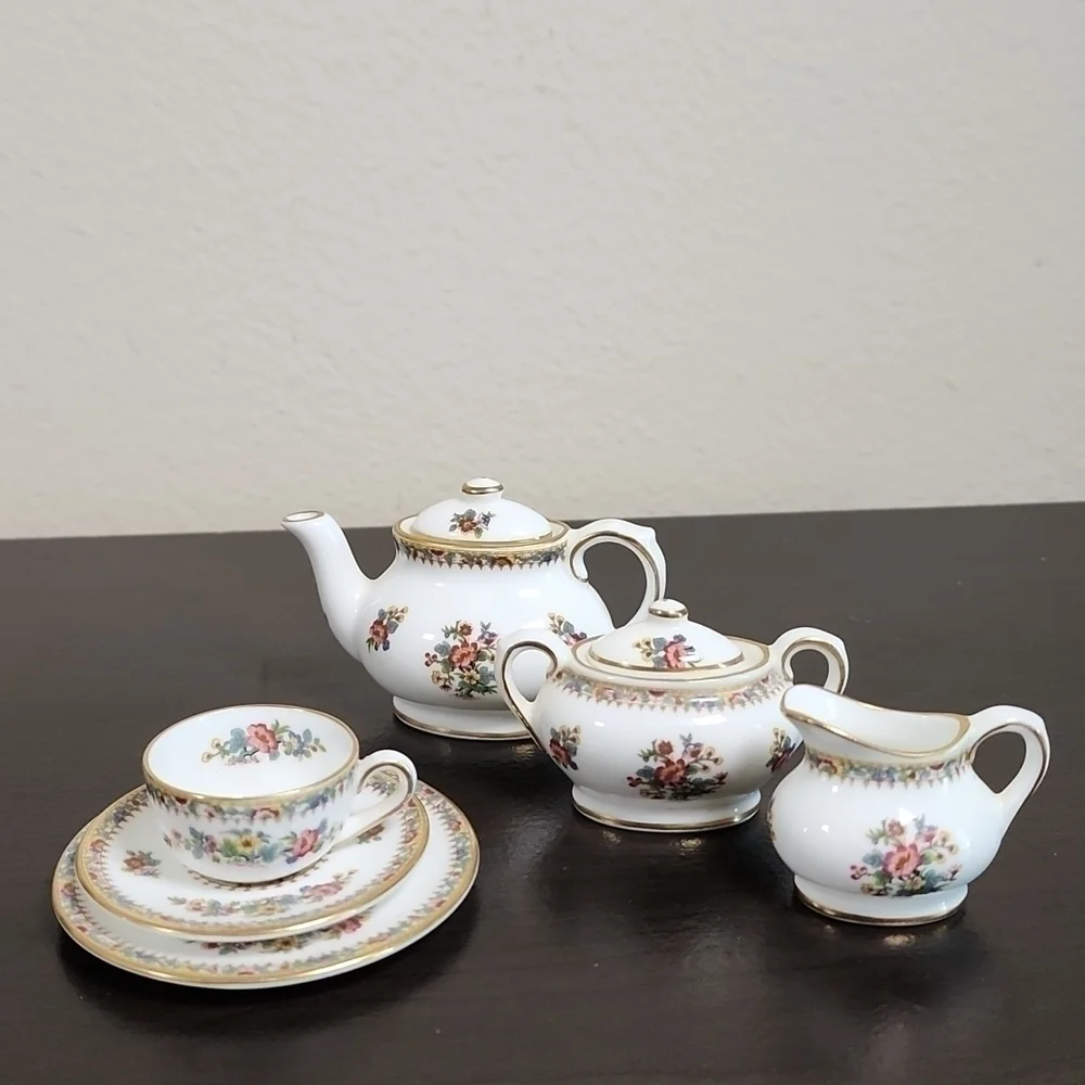Vintage Coalport Bone China Miniature Tea Set